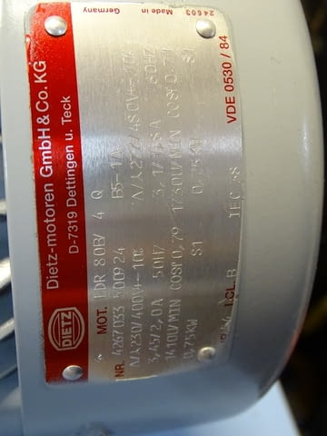 Вариаторен мотор редуктор STOBER typ R27/VW2-1528-075-4 Variable Gear Motor 0.75kW - снимка 5