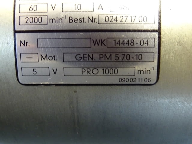 Серво мотор Carl Cloos PM5110-92K DC Servo Motor 60V 480W, град Пловдив | Промишлено Оборудване - снимка 4