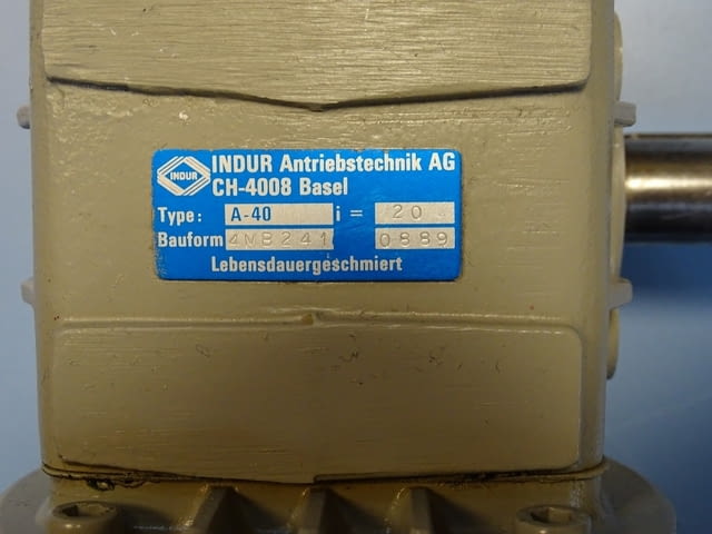 Мотор редуктор INDUR A-40 Gear Motor 0.55kW I=20, град Пловдив | Промишлено Оборудване - снимка 4