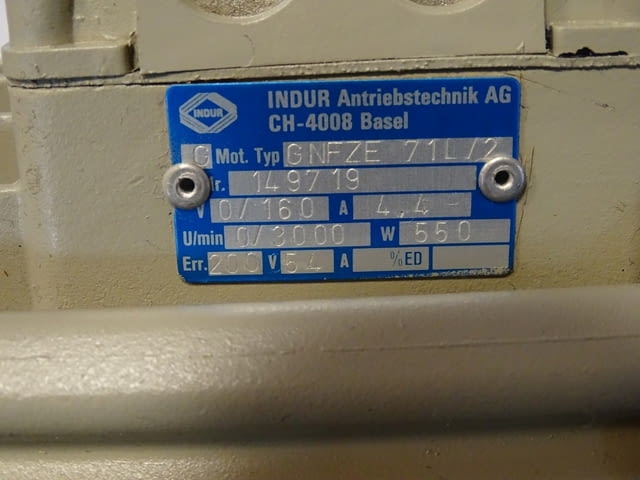 Мотор редуктор INDUR A-40 Gear Motor 0.55kW I=20, град Пловдив | Промишлено Оборудване - снимка 7