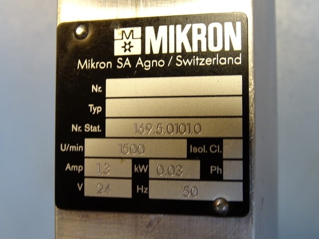 Шпиндел MICRON 168.5.0101.0 Precision Electric Spindle 24V 1500min-1 - снимка 2
