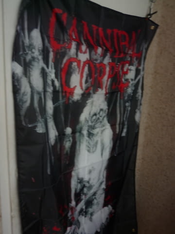 Cannibal Corpse Знаме дет метъл тежък брутален кръв зомбита смърт тежка музика китари мощни вокали - снимка 2