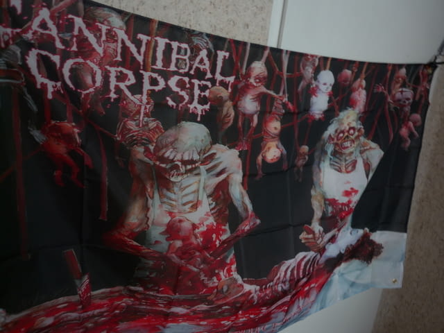 Cannibal Corpse Знаме дет метъл тежък брутален кръв дисекция трупове зомбита мъртви убийство дива му - снимка 2