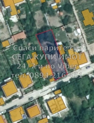 Кодг 61700. Панорамен парцел 540м2 с добра локация намиращ се между къщи. До парцела има ток и вода - снимка 4