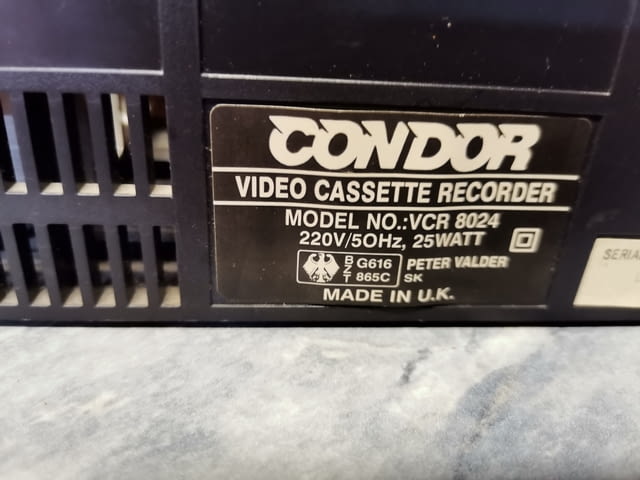 CONDOR VCR 8024 Video VHS Recorder Player, село Куклен | Плейъри / Домашно Кино - снимка 7