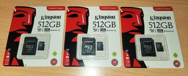 SD карта памет Kingston 512GB плюс SD адаптер - град Бургас | Смартфони - снимка 1