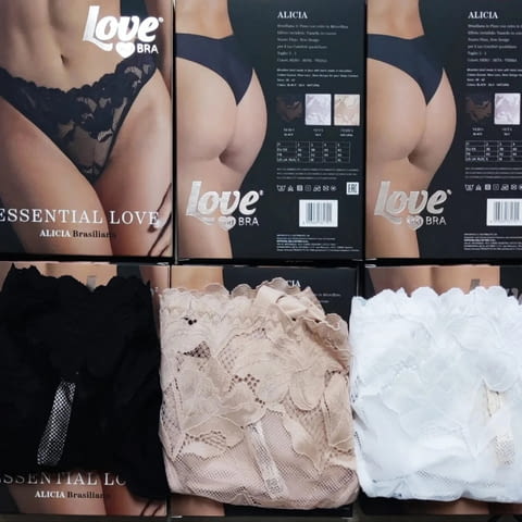 Love and bra S, M, L, XL италианска черна, телесна, перленобяла дантелена бразилиана дантелени полупрашки - снимка 3