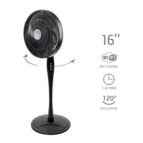 Вентилатор на стойка 16''Diplomat DX-555RC 2в1, 55W, Wi-Fi, таймер, височина 72/124.5 cm - снимка 2