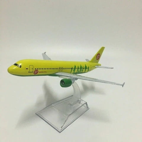 Еърбъс 320 самолет модел макет S7 Сибир метален A320 Русия руска компания полети пътници 1 класа баг - снимка 5