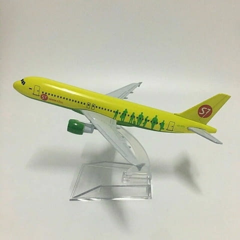 Еърбъс 320 самолет модел макет S7 Сибир метален A320 Русия руска компания полети пътници 1 класа баг - снимка 6