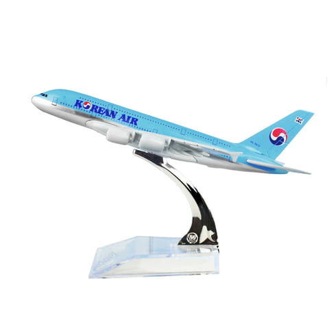 Еърбъс 380 самолет модел макет Korean Air метален A320 Южна Корея Азиатски пътнически класни превози - снимка 1