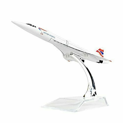 Concorde самолет модел макет метален British Airways Конкорд свръхзвуков пътнически бърз полет Max 2 - снимка 1