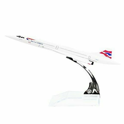 Concorde самолет модел макет метален British Airways Конкорд свръхзвуков пътнически бърз полет Max 2 - снимка 4