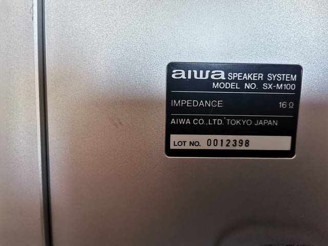 AIWA 2 way speaker pair set SX-M100 - село Куклен | Микрофони / Тонколони - снимка 4