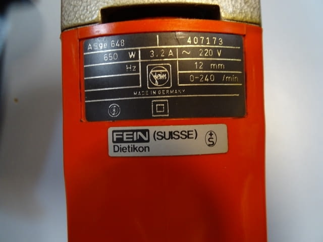 Резбонарезна бормашина FEIN ASge 648 electric thread tapping drill 220V 50Hz - снимка 6