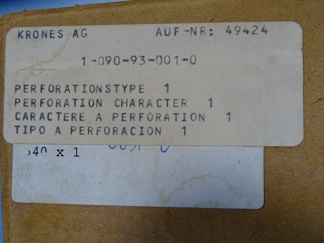 Перфорационна глава/игла за щампиране KRONES 49424 perforation stype 1...9 - снимка 5