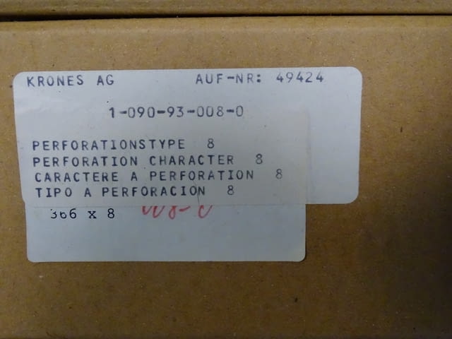 Перфорационна глава/игла за щампиране KRONES 49424 perforation stype 1...9 - снимка 6