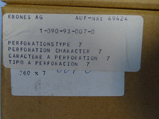 Перфорационна глава/игла за щампиране KRONES 49424 perforation stype 1...9 - снимка 11