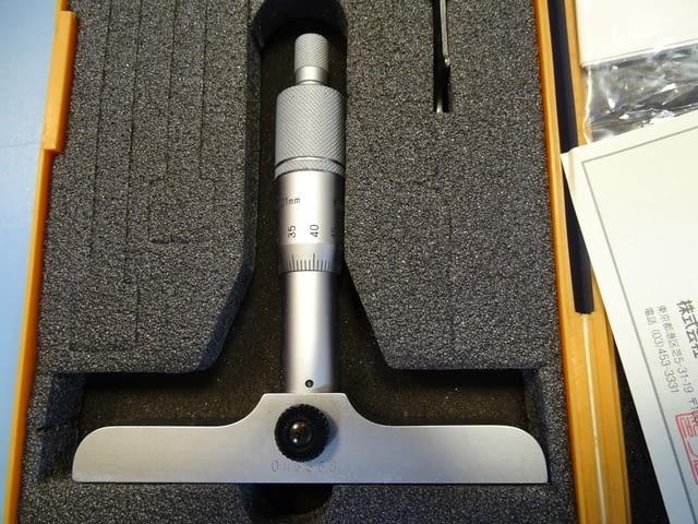 Дълбокомер Mitutoyo 128-102 depth micrometer 0-25mm DMS100-25 - снимка 2