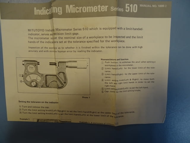 Пасиметър Mitutoyo 510-103 indication micrometer 50-75mm, city of Plovdiv - снимка 5