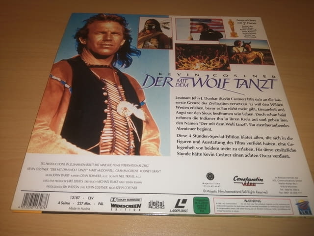 DER MIT DEM WOLF TANZT Extended Edition 2 Laserdisc - село Куклен | Филми - снимка 6