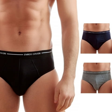 Enrico Coveri M, L, XL, XXL черни, сиви памучни мъжки слипове мъжко бельо памучен мъжки слип - снимка 1