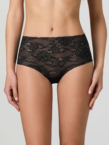 Jadea S, M, L, XL италиански черни, бежови безшевни дантелени дълбоки бикини безшевен дантелен слип - снимка 1