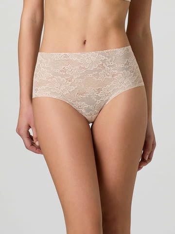 Jadea S, M, L, XL италиански черни, бежови безшевни дантелени дълбоки бикини безшевен дантелен слип - снимка 2