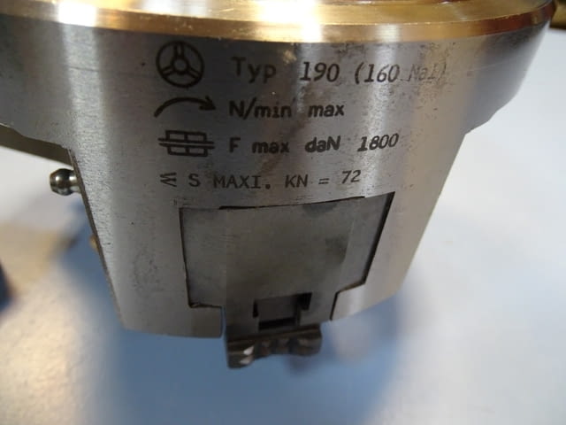 Клинозатегателен патронник GAMET typ 190(160Na1) power chuck 1800min-1 - снимка 11
