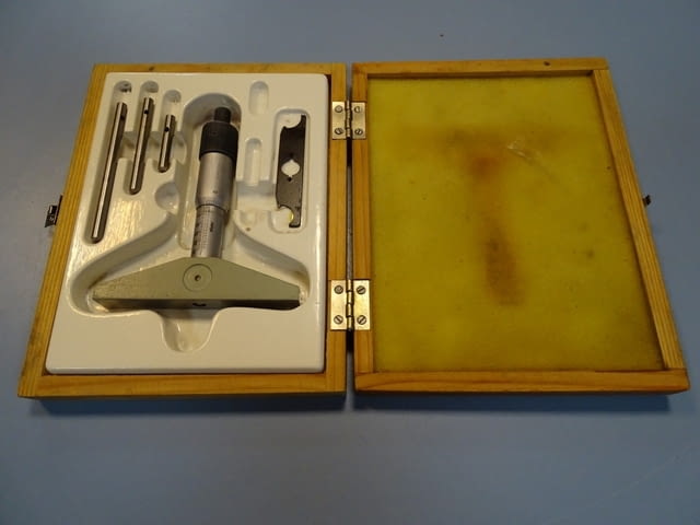 Микрометричен дълбокомер DDR Suhl Мicrometer Depth Gage 0-100mm - снимка 2