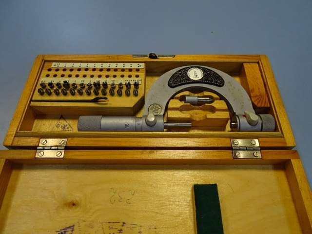 Резбомерен микрометър DDR Suhl Thread Мicrometer 25-50mm, city of Plovdiv - снимка 6