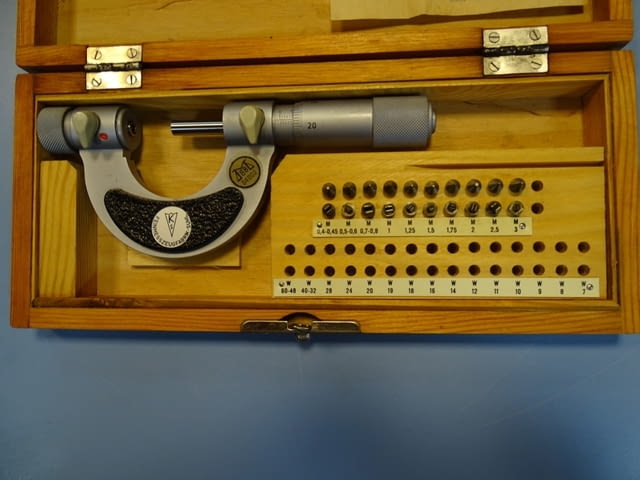Резбомерен микрометър DDR Suhl Thread Мicrometer 0-25mm, city of Plovdiv | Instruments - снимка 2