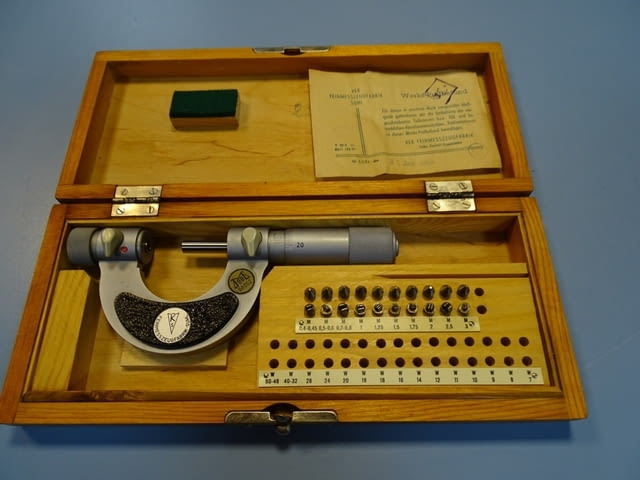 Резбомерен микрометър DDR Suhl Thread Мicrometer 0-25mm, city of Plovdiv | Instruments - снимка 6