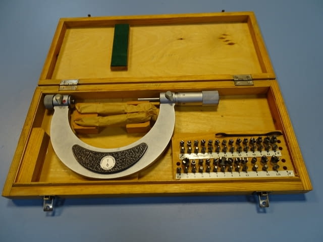 Резбомер микрометричен DDR Suhl Thread Мicrometer 75-100mm, city of Plovdiv - снимка 1