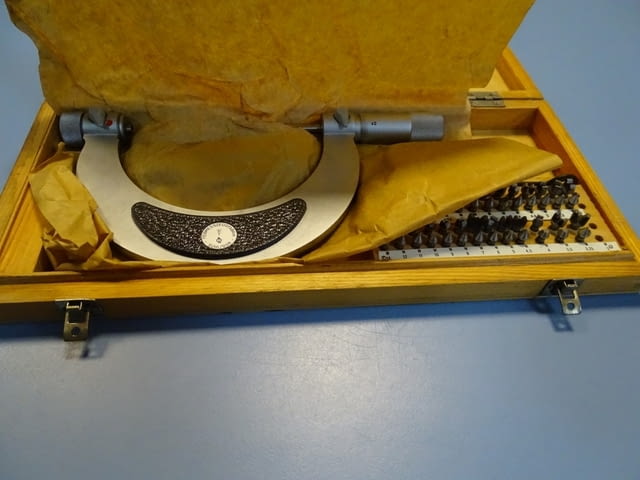 Резбомер микрометричен DDR Suhl Thread Мicrometer 75-100mm, city of Plovdiv - снимка 6