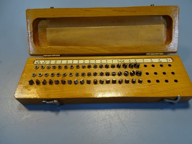 Комплект резбомерни накрайници DDR Suhl W4.5-W60-48 Thread measuring anvis - снимка 1