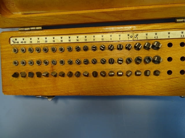 Комплект резбомерни накрайници DDR Suhl W4.5-W60-48 Thread measuring anvis - снимка 2