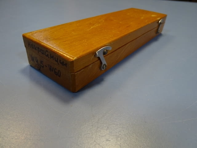Комплект резбомерни накрайници DDR Suhl W4.5-W60-48 Thread measuring anvis - снимка 4