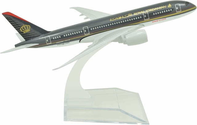 Boeing 787 самолет модел макет Royal Jordanian красив модел черен пътешествие екскурзия полет пилот - снимка 3