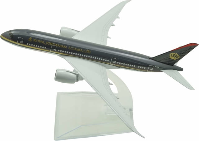Boeing 787 самолет модел макет Royal Jordanian красив модел черен пътешествие екскурзия полет пилот - снимка 5