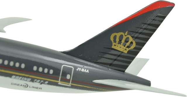 Boeing 787 самолет модел макет Royal Jordanian красив модел черен пътешествие екскурзия полет пилот - снимка 8