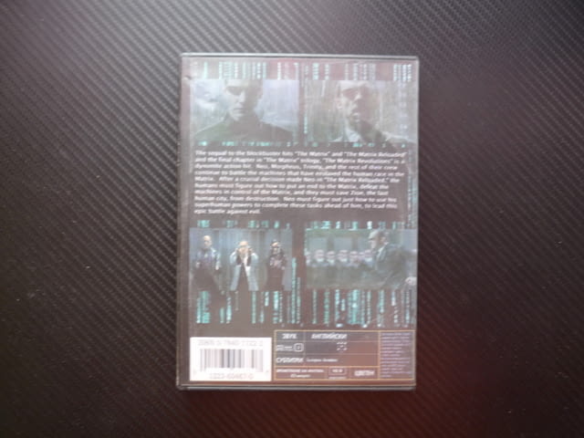 Matrix Revolutions DVD филм Матрицата Революции 3 част Киану Рийвс екшън фантастика Агент Смит битки - снимка 3