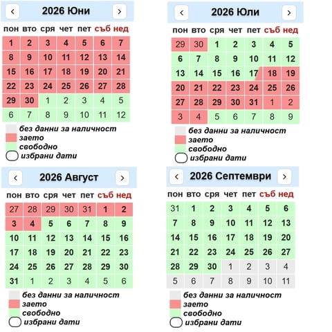 Първа линия за нощувки, двустаен апартамент + отделна кухня ”Плаж 2”, ж.к. Лазур, Бургас, под наем - снимка 12