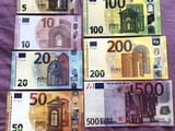 Реквизитни евро банкноти за сватби от всички номинали