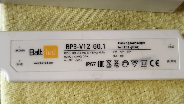 Захранващ блок Baltled BP3-V12-100.1 - 60.1 LED драйвери, град София | Други - снимка 6