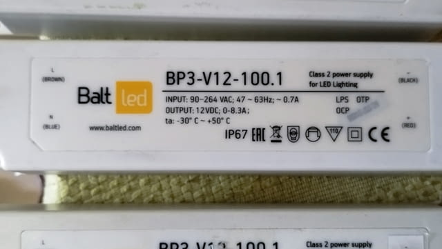 Захранващ блок Baltled BP3-V12-100.1 - 60.1 LED драйвери, град София | Други - снимка 8