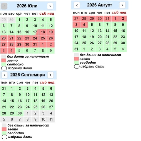 Първа линия за нощувки, двустаен апартамент + отделна кухня ”Плаж 2”, ж.к. Лазур, Бургас, под наем - снимка 12