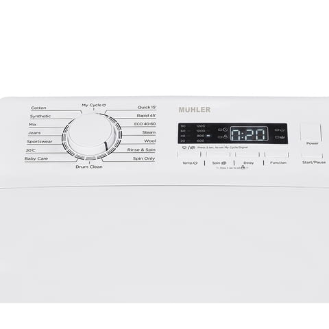 Пералня Muhler SWM712TMWC, 7kg, 1200rpm, горно зареждане, град Сандански | Перални / Сушилни - снимка 3