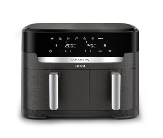 Уред за здравословно готвене, Tefal EY942HE0 Xxl Dual Easy Fry Coal Eu - снимка 1