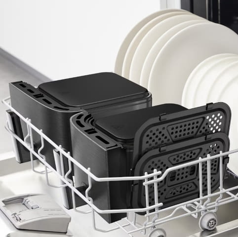 Уред за здравословно готвене, Tefal EY942HE0 Xxl Dual Easy Fry Coal Eu - снимка 3